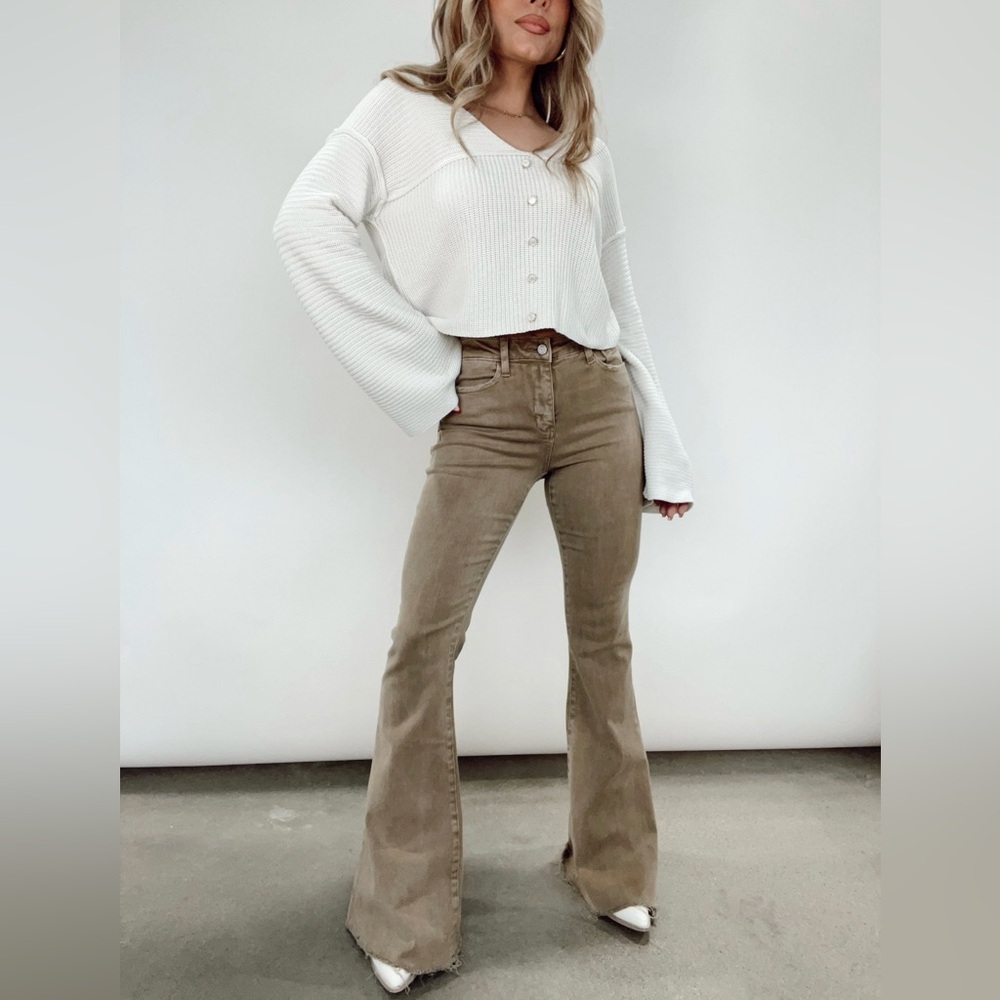 Vervet Brown Super Flare Denim